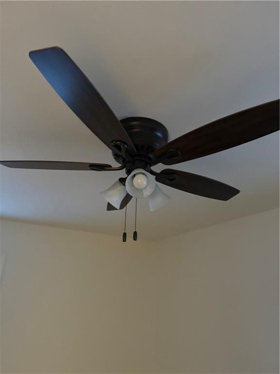 interior details featuring ceiling fan