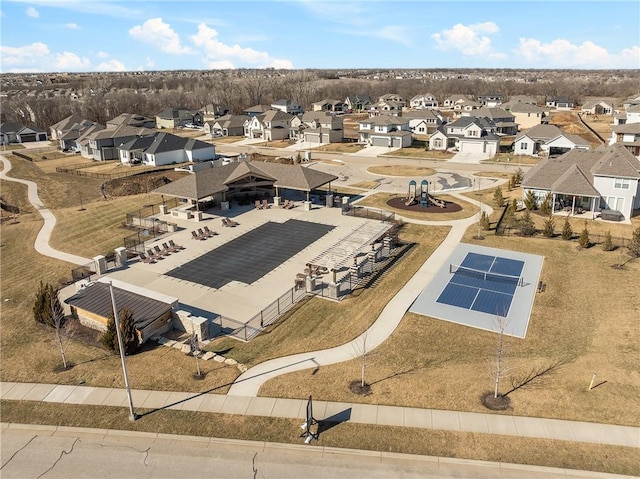 drone / aerial view featuring a residential view