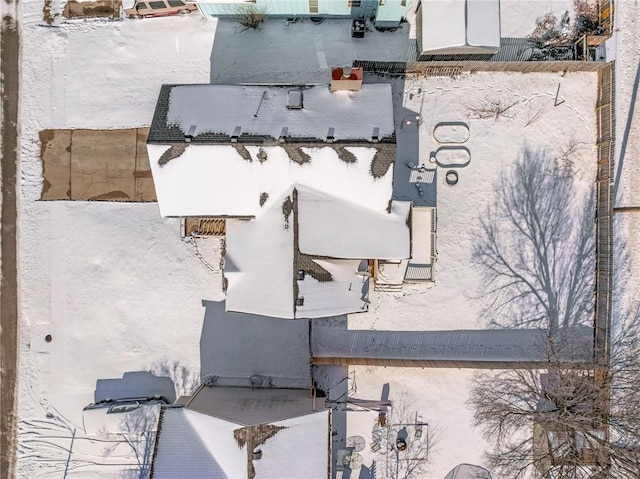 view of snowy aerial view