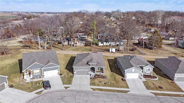 bird's eye view with a residential view