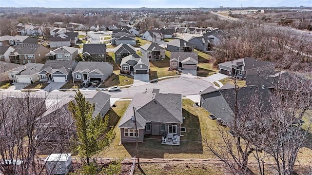 bird's eye view featuring a residential view