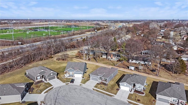 birds eye view of property featuring a residential view