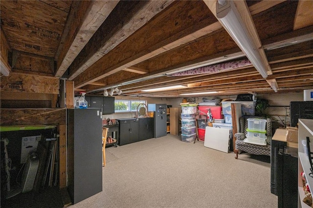 view of basement