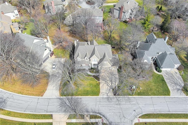 aerial view featuring a residential view