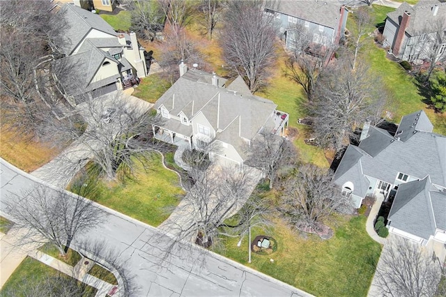 bird's eye view featuring a residential view