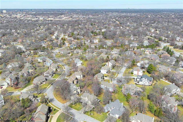 bird's eye view featuring a residential view