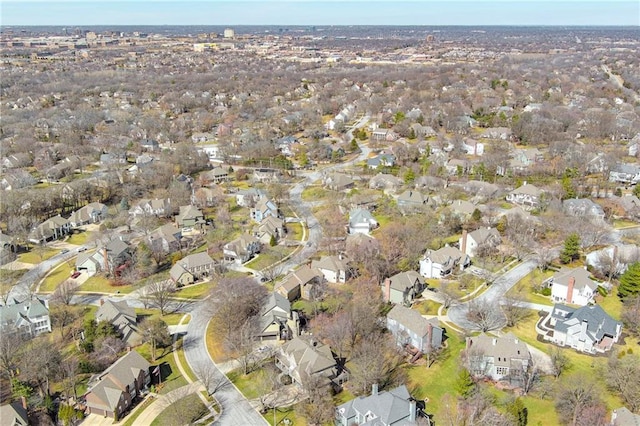 drone / aerial view featuring a residential view