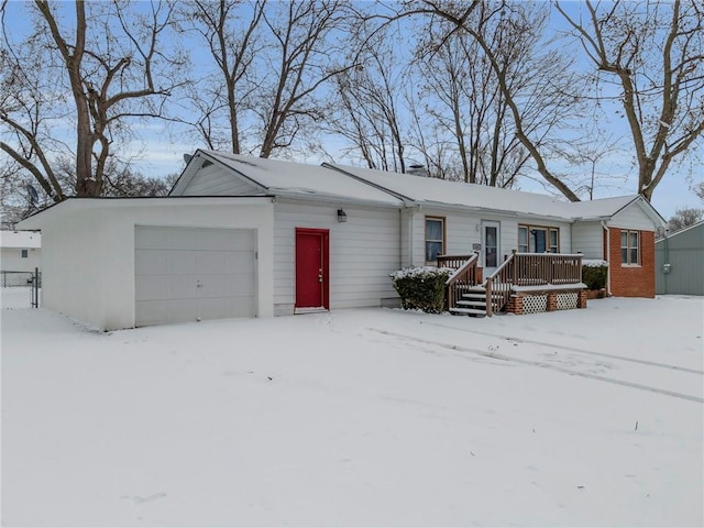 ranch-style house with an attached garage