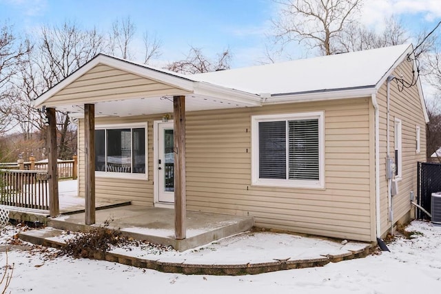 view of front of house featuring a deck