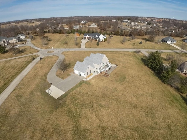 drone / aerial view featuring a rural view