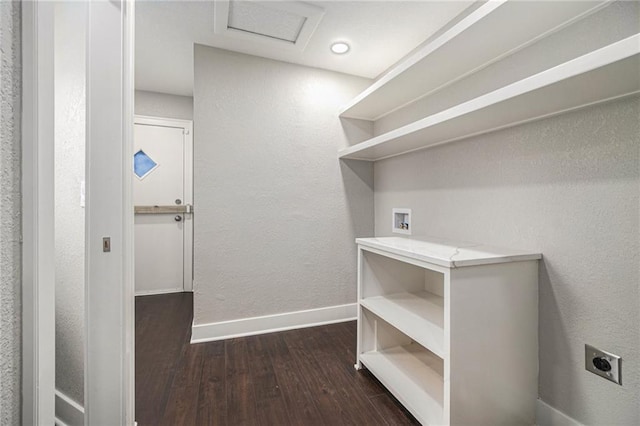 interior space featuring dark hardwood / wood-style floors