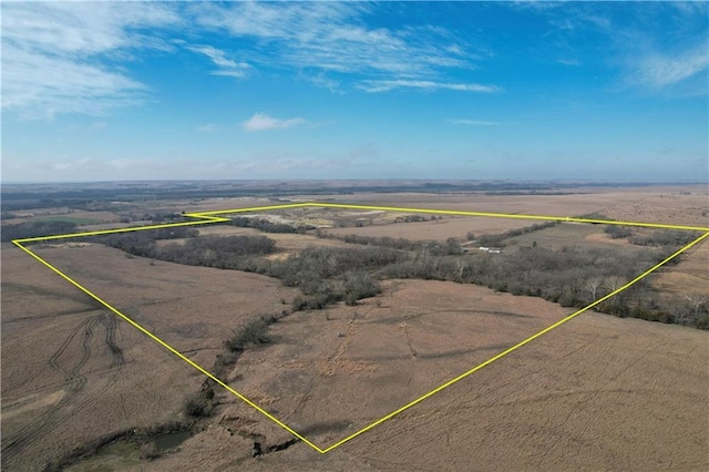 bird's eye view featuring a rural view