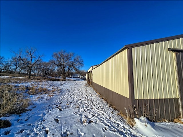 view of snowy exterior