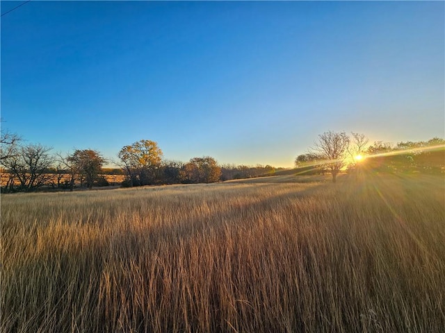 nature at dusk with a rural view