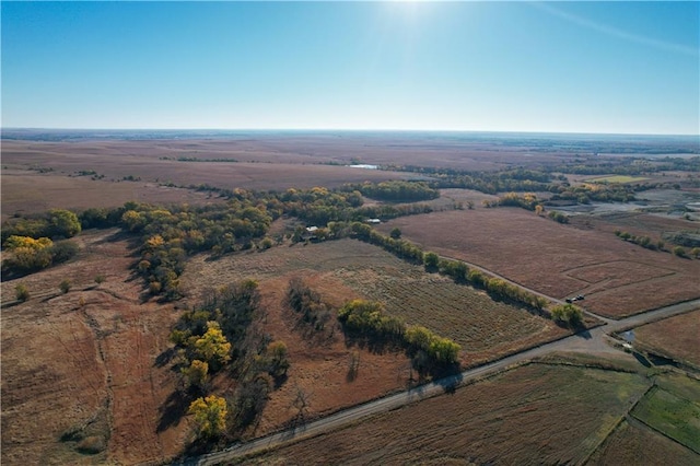 drone / aerial view featuring a rural view