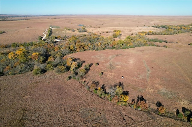 aerial view with a rural view