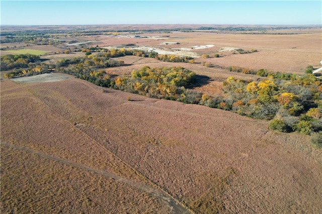 bird's eye view with a rural view