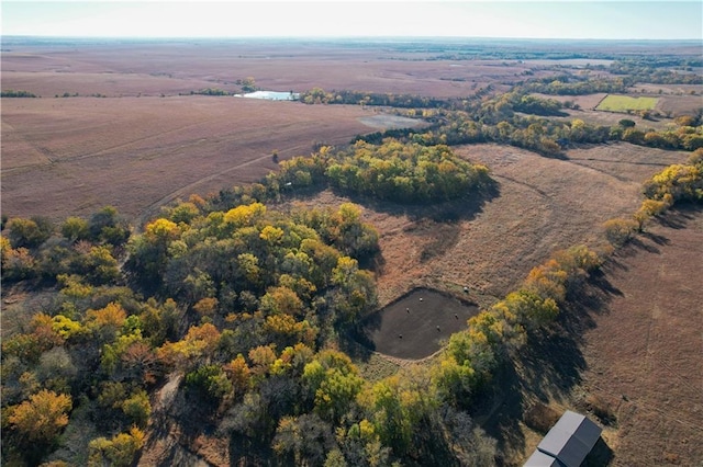 aerial view featuring a rural view