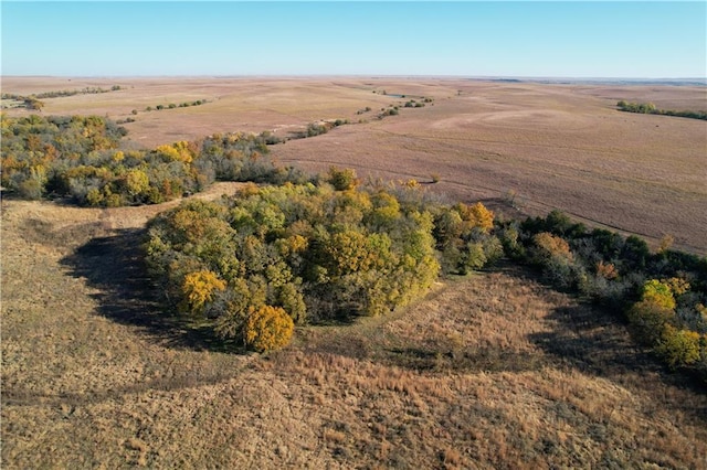 aerial view with a rural view