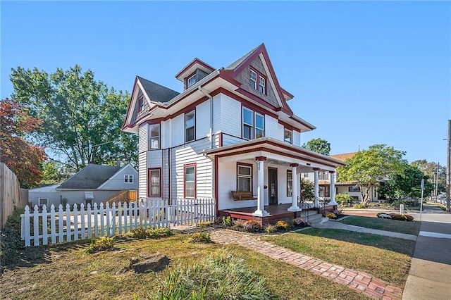 victorian home featuring a porch