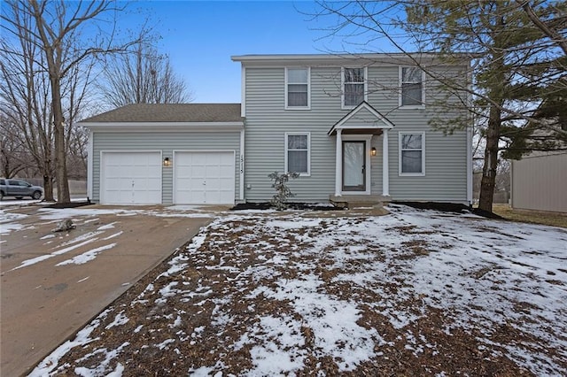 view of front of house featuring a garage