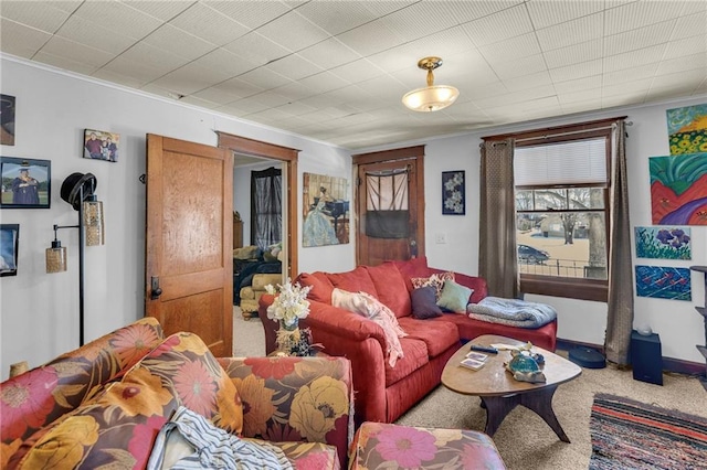 view of carpeted living room