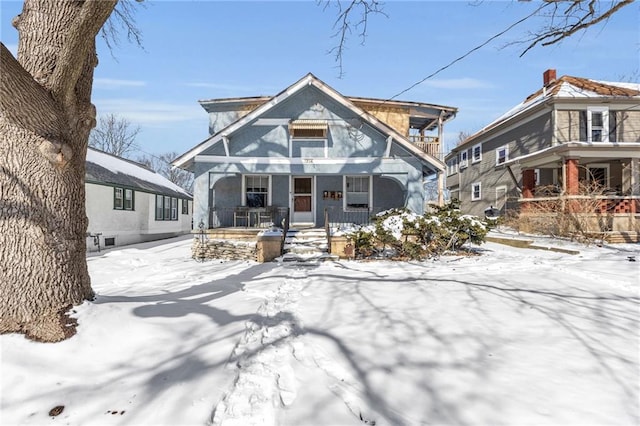 view of front of home with a porch