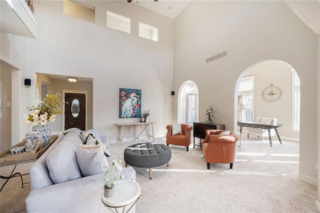 view of carpeted living room