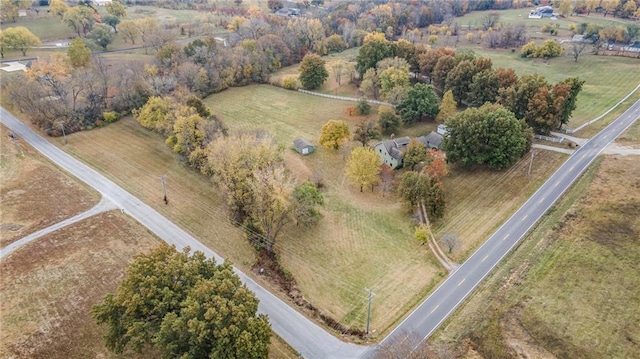 aerial view with a rural view