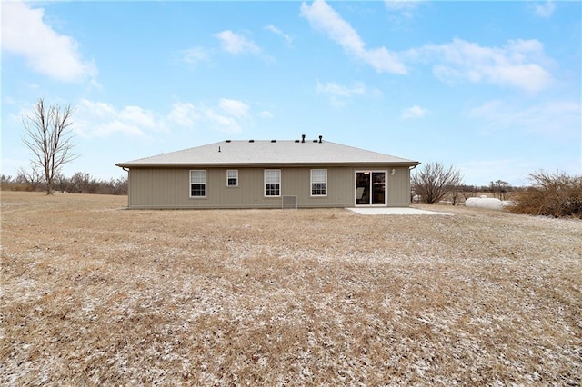 rear view of property with a patio
