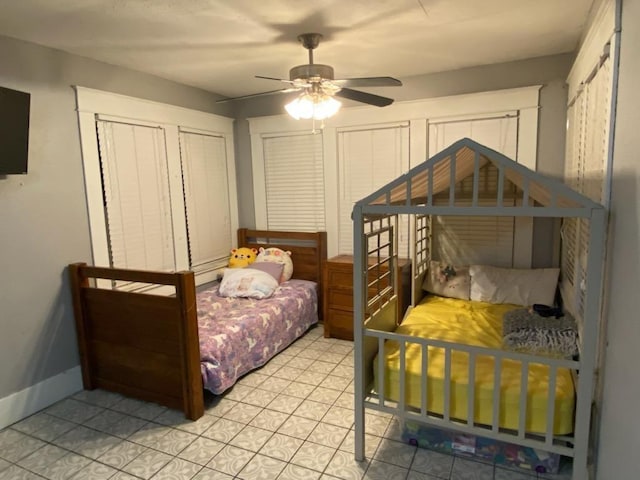 bedroom with ceiling fan