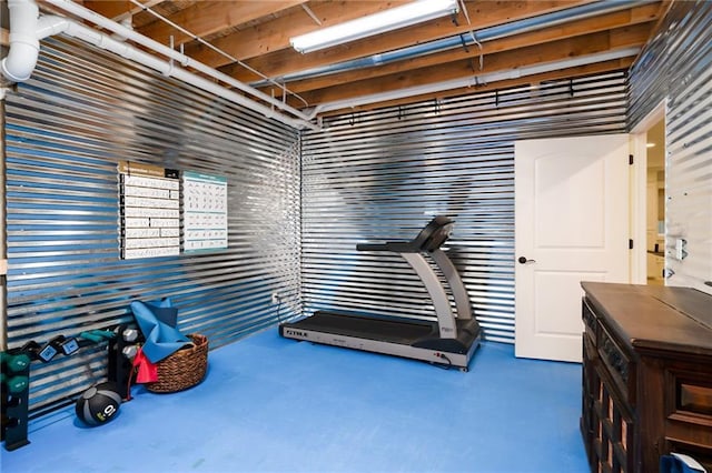 view of workout area