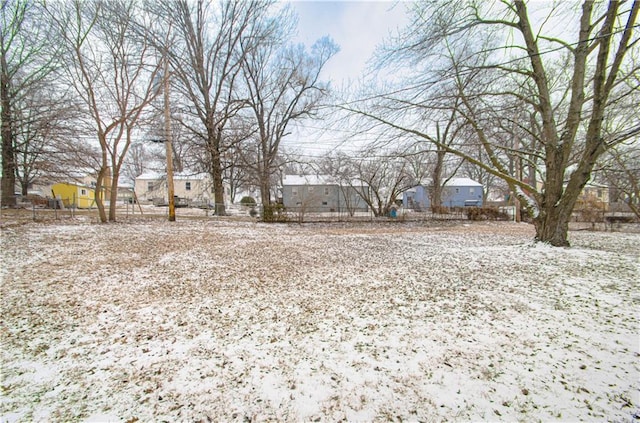 view of snowy yard