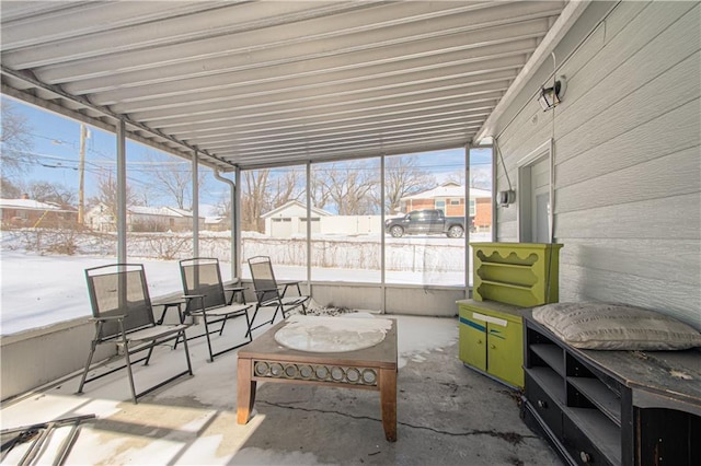 view of sunroom