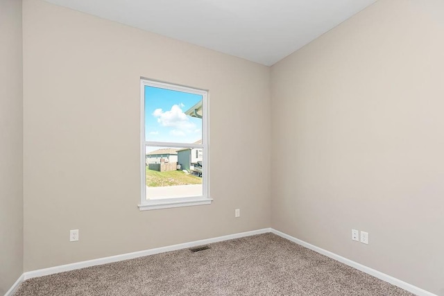 view of carpeted empty room