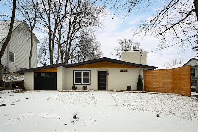 view of front of home featuring a garage