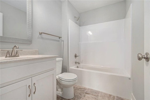 12414 Adam St, Excelsior Springs, MO 64024 - full bathroom featuring toilet, vanity, and washtub / shower combination