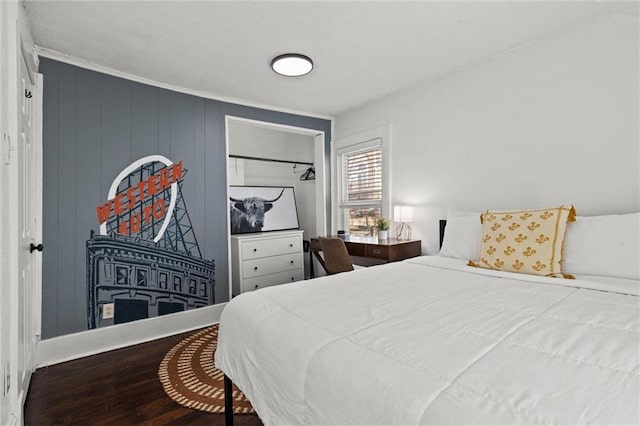 bedroom featuring hardwood / wood-style flooring