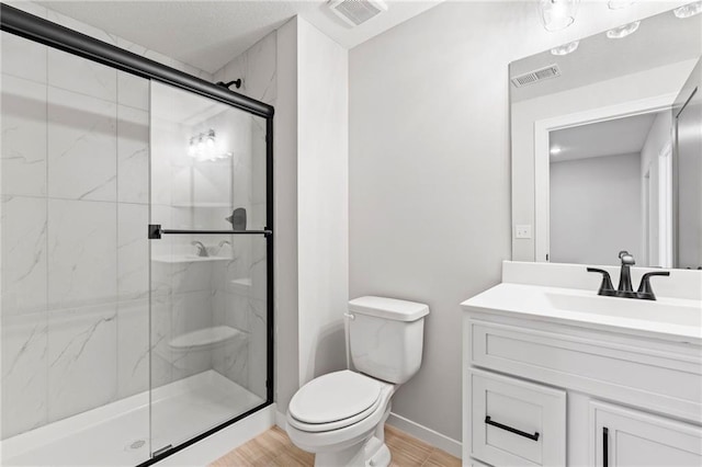 17151 W 168th Pl, Olathe, KS 66062 - full bath with a marble finish shower, vanity, and wood finished floors