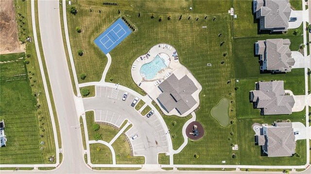 17151 W 168th Pl, Olathe, KS 66062 - aerial view of property and surrounding area featuring a pool area