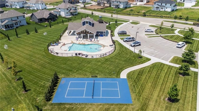17151 W 168th Pl, Olathe, KS 66062 - aerial perspective of suburban area featuring a pool area