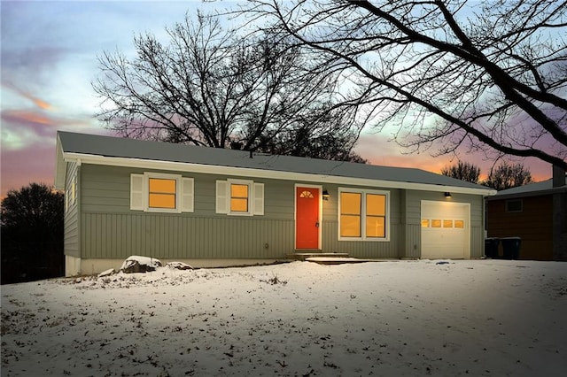 ranch-style house with an attached garage