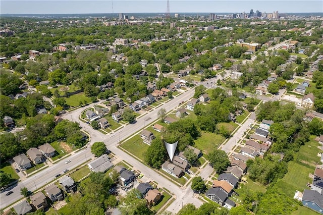 bird's eye view with a residential view