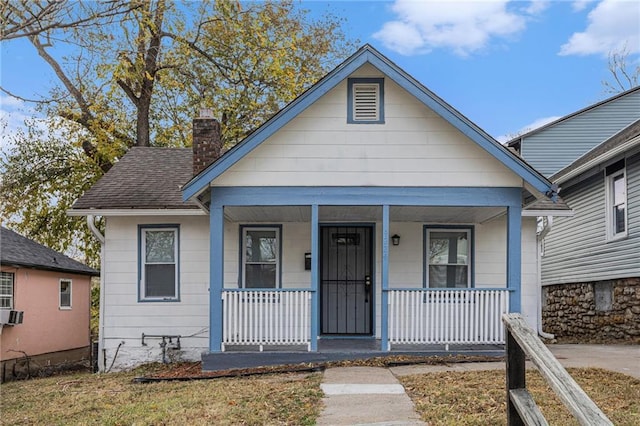 bungalow-style house with covered porch