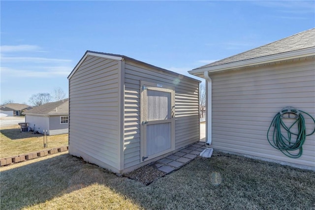 view of shed