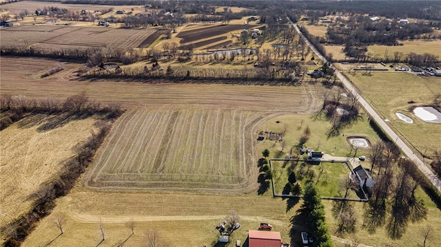 aerial view with a rural view