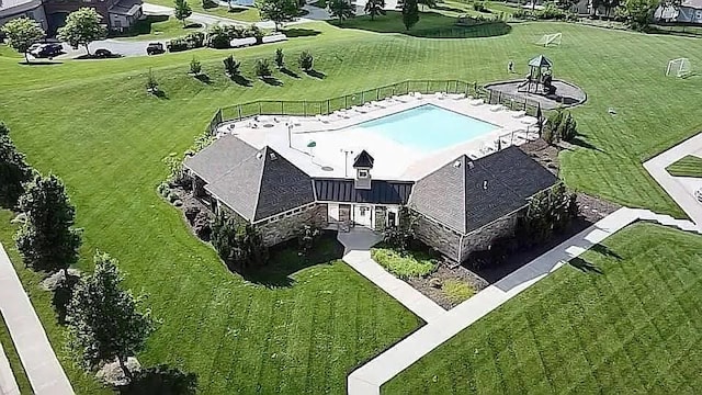 birds eye view of property