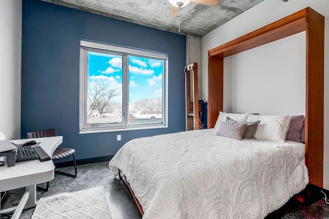 bedroom featuring baseboards