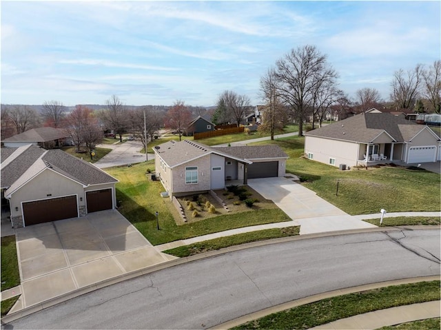 drone / aerial view featuring a residential view