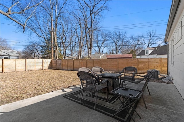 view of patio / terrace featuring a fenced backyard